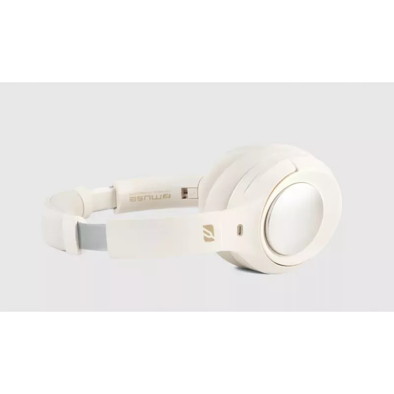 Muse M-295 ANCW Wireless Over-Ear Headphones with Active Noise Cancelling, White