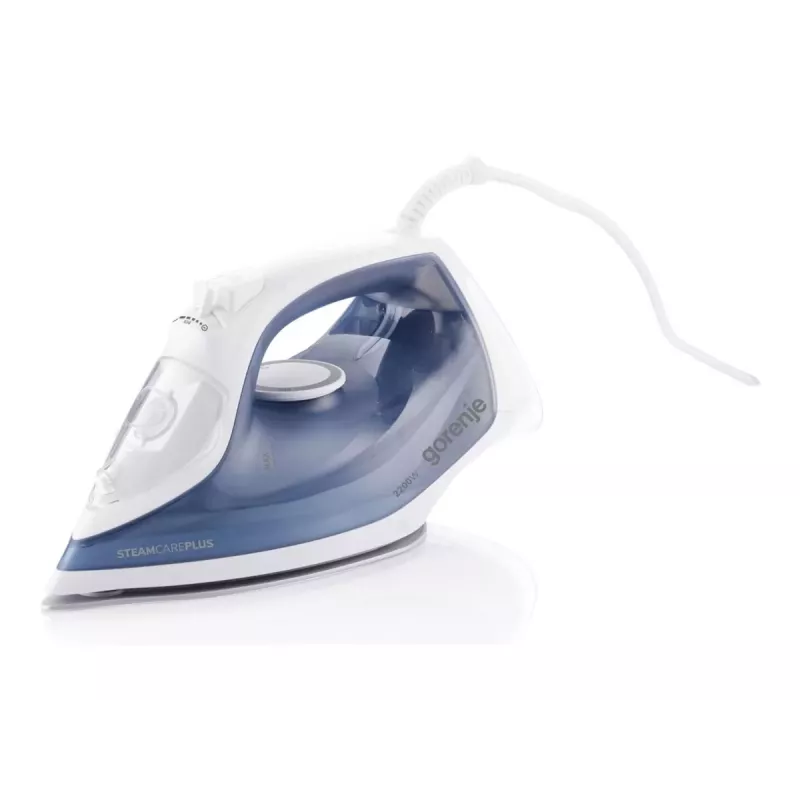 Gorenje SIK2200WB Steam Iron, 2200W, 450ml Tank, Ceramic Soleplate, Blue/White