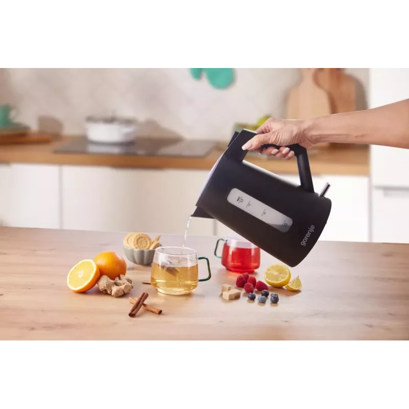 Gorenje K17OPB Electric Kettle 2200 W 1.7 L Plastic Black 360° Rotational Base