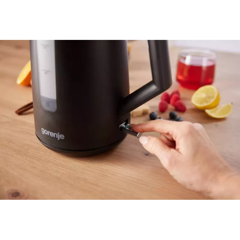Gorenje K17OPB Electric Kettle 2200 W 1.7 L Plastic Black 360° Rotational Base