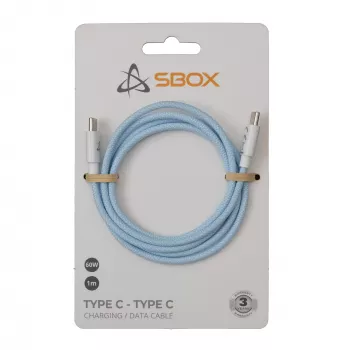 SBOX USB-C to USB-C Cable 1m Blue - Charging & Data Sync