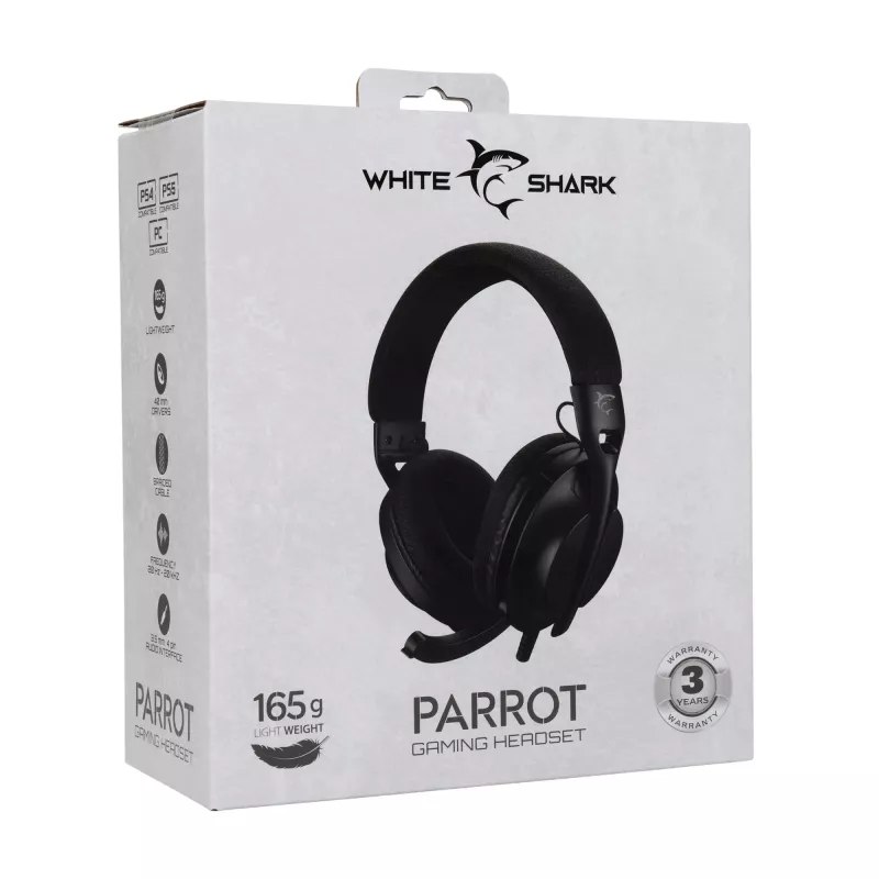 White Shark PARROT GH-2440 Black Gaming Headset