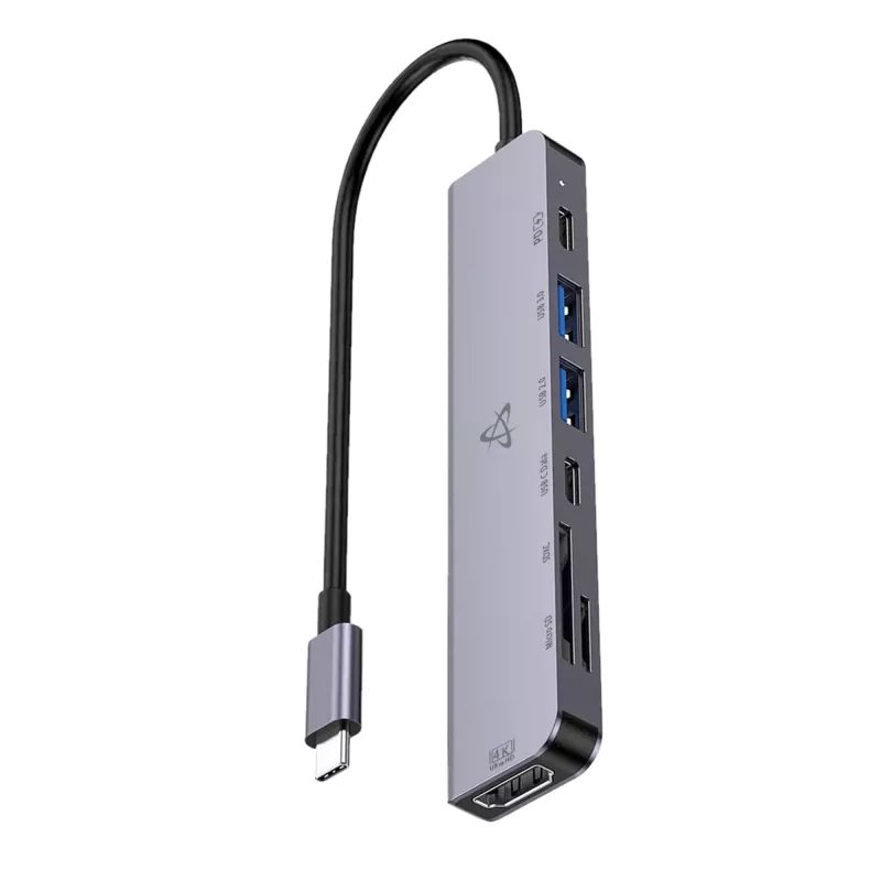 SBOX H-999 7-in-1 USB-C Hub Space Gray