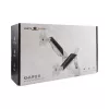 White Shark KHUFU-II GMS-3211 Dual Monitor Desktop Mount - Gas Spring, 17 inch-32 inch, 9kg per Arm, Black