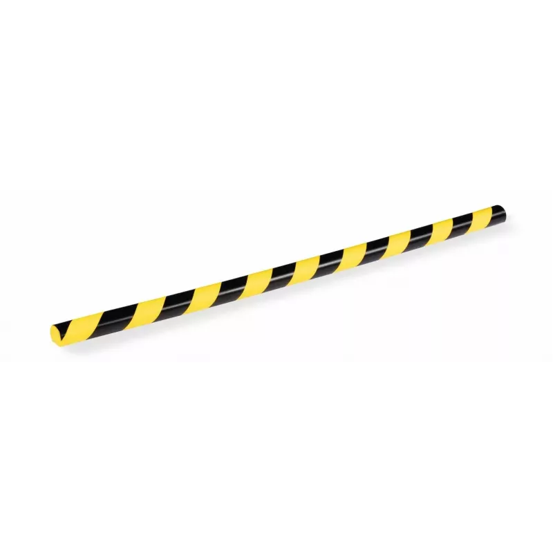 Durable S32R Floor Cable Protector, PVC, Black/Yellow, Rounded, 1000 mm