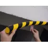 Durable S32R Floor Cable Protector, PVC, Black/Yellow, Rounded, 1000 mm