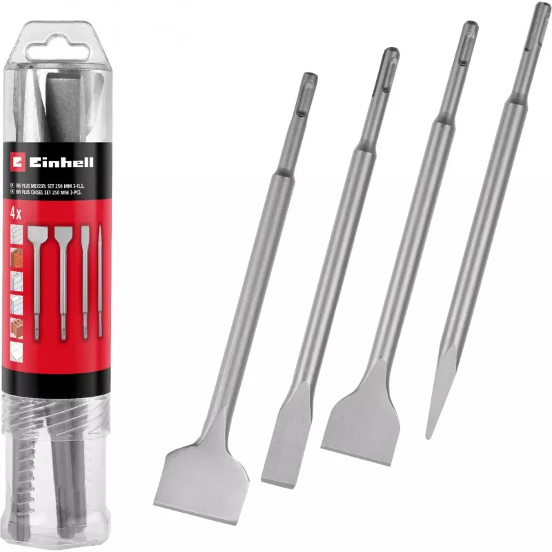 EINHELL-KWB SDS-plus Chisel Set 250mm, 4-Piece