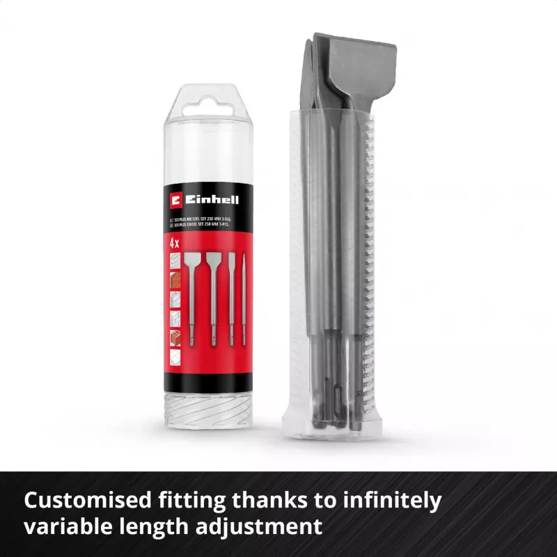 EINHELL-KWB SDS-plus Chisel Set 250mm, 4-Piece