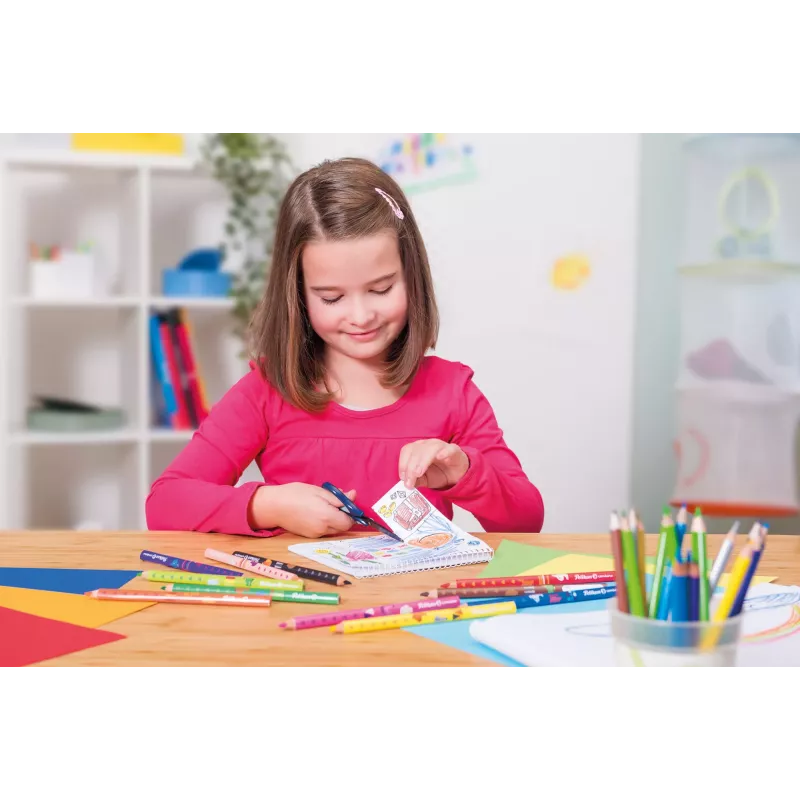 Pelikan 811231 Coloring Set, 15 Pages, Boys/Girls, Colored Pencils Included, Picture Set to Color