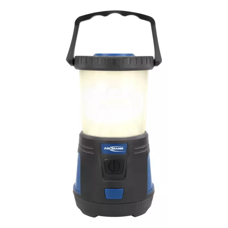 ANSMANN CL600B Battery-Powered Camping Lantern - Black/Blue - ABS - Hanger Hook - IPX4 - 600 Lumens