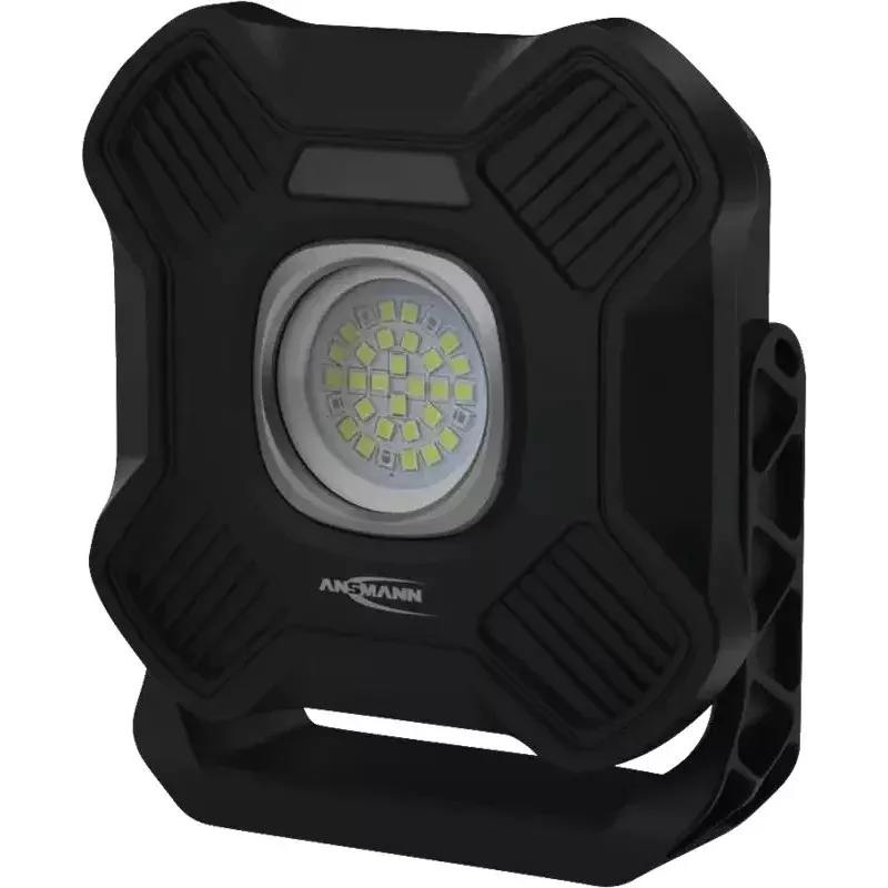 ANSMANN WL2000R Rechargeable LED Work Light, Black, 20W, 2000lm, with Magnet, Hanging Hook, Tripod - 1 Piece (1600-0755)