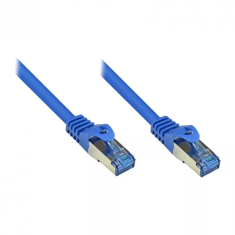 GoodConnections RNS® Patch Cable with Snagless Boot, Cat.6A, S/FTP, PiMF, Halogen-Free, 500MHz, Blue, 2m