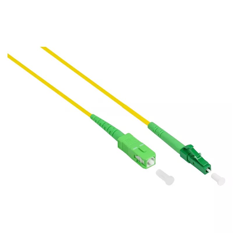 Good Connections OS2 Simplex Fiber Optic Patch Cable LC/SC SM 9/125 1m Yellow