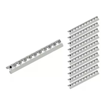 GoodConnections Number Markers for LC Fiber Optic Cables, Marking 10 to 254.00 cm (100) in Tens Steps, 10-Piece Set, Good Connections® (GC-N0071)
