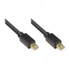 GoodConnections Mini DisplayPort 1.2 Cable, Male to Male, Gold-Plated, Black, 1m