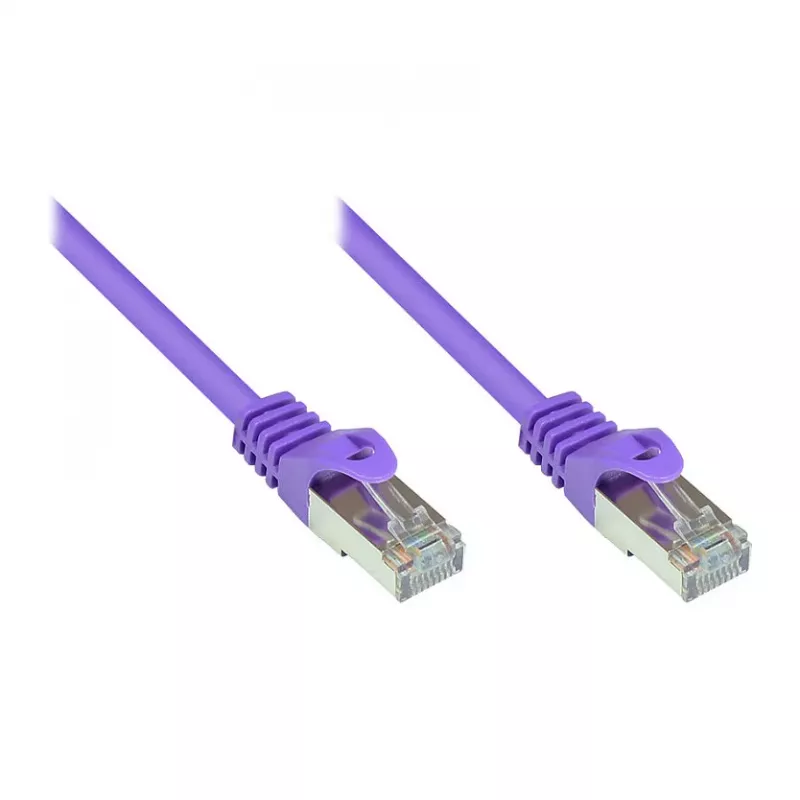 GoodConnections Alcasa RJ45 Patch Cable, Cat5e, UTP, 0.15m, Gold Plated, Violet