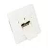 GoodConnections Cat.6A Network Wall Outlet, 2xRJ45, Shielded, Flush-Mounted, Design-Compatible, Vertical Cable Entry, Pearl White RAL1013 (GC-N0021)
