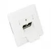 GoodConnections Cat. 6 Network Outlet, 2xRJ45, Shielded, Flush-Mounted, Design-Compatible, Vertical Cable Entry, Signal White (RAL 9003), GC-N0024