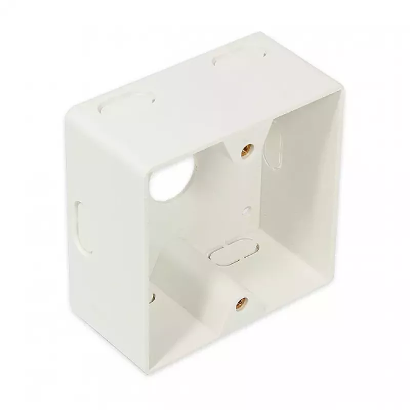 GoodConnections Cat.6 Network Wall Outlet, 2xRJ45, Shielded, Surface Mount, Pearl White RAL1013, GC-N0027