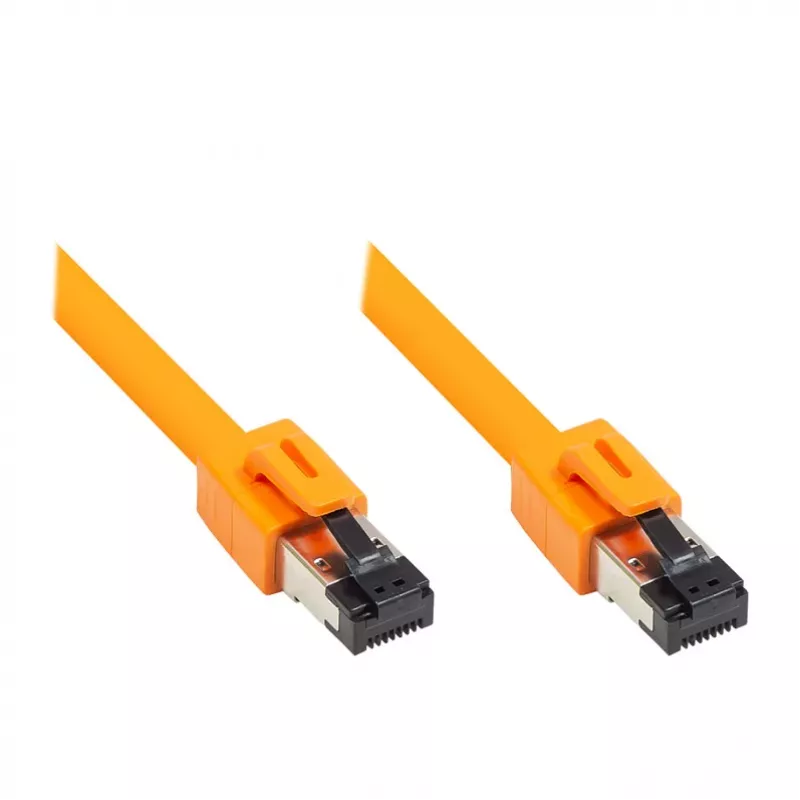 GoodConnections RNS® Cat.8.1 S/FTP Patch Cable, LSZH, 2000MHz, 40Gbit/s, Orange, 1.5m