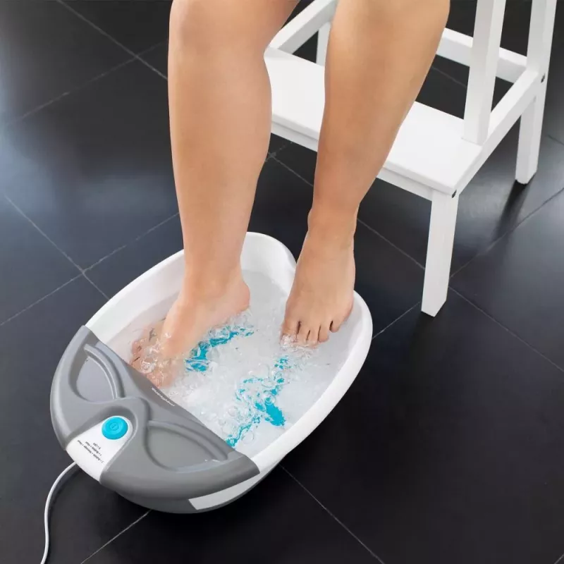 MEDISANA FS 350 Foot Spa with Bubble and Vibration Massage, Heating, Rollers, Pedicure Attachments