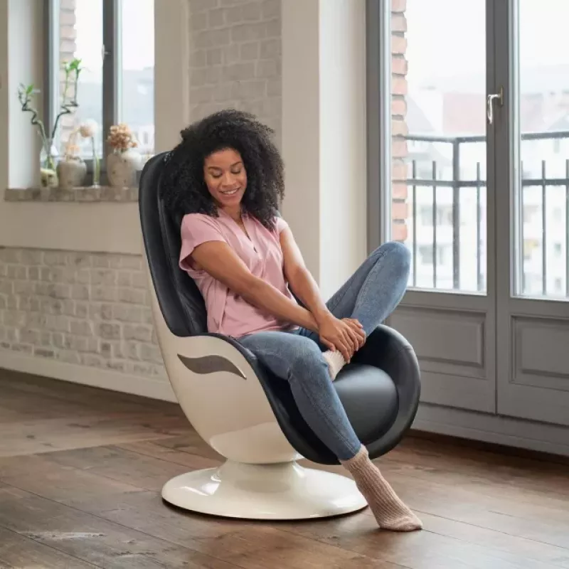 Medisana RS 660 Shiatsu Massage Lounge Chair with Heat, Black