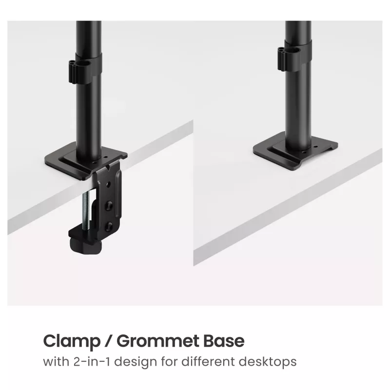 Equip Desk Mount for 17-32 inch Screens, 360° Articulating, 10 kg, Black