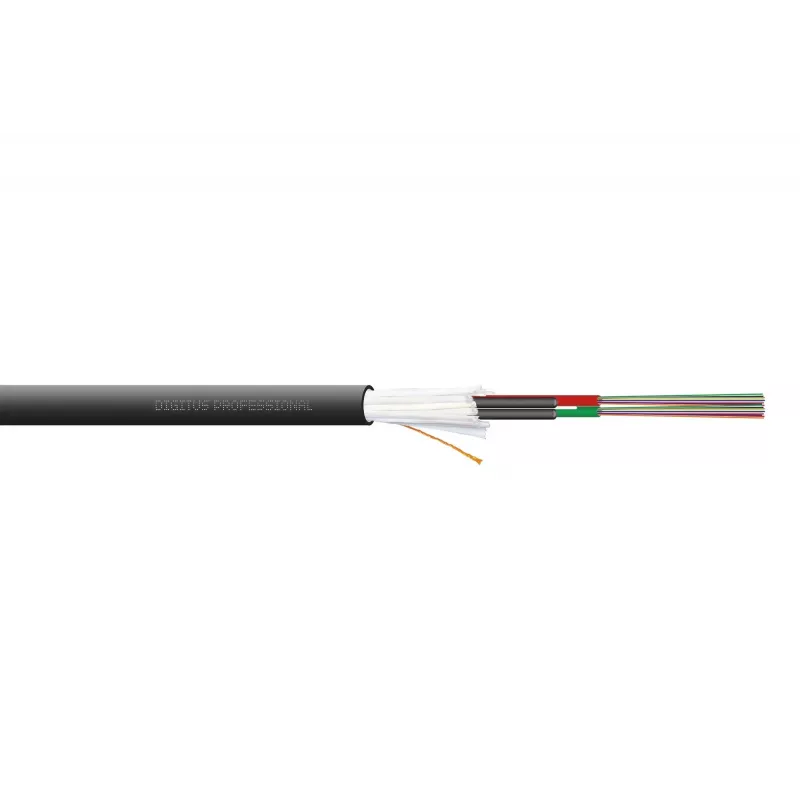 DIGITUS Indoor/Outdoor Installation Cable A/I-DQ (ZN) BH 9/125µm OS2, 24 Fibers, CPR Dca, LSZH