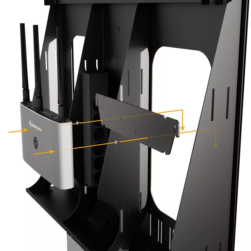 Kindermann Mounting Clamp - Black, RAL 9005 - Cart Mounting (Rear)