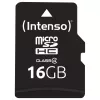 Intenso 16GB MicroSDHC Class 4 Memory Card with SD Adapter, Up to 21 MB/s Read Speed, Black
