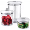 Caso Vacuum Canister Set 3-Piece White/Transparent 01260