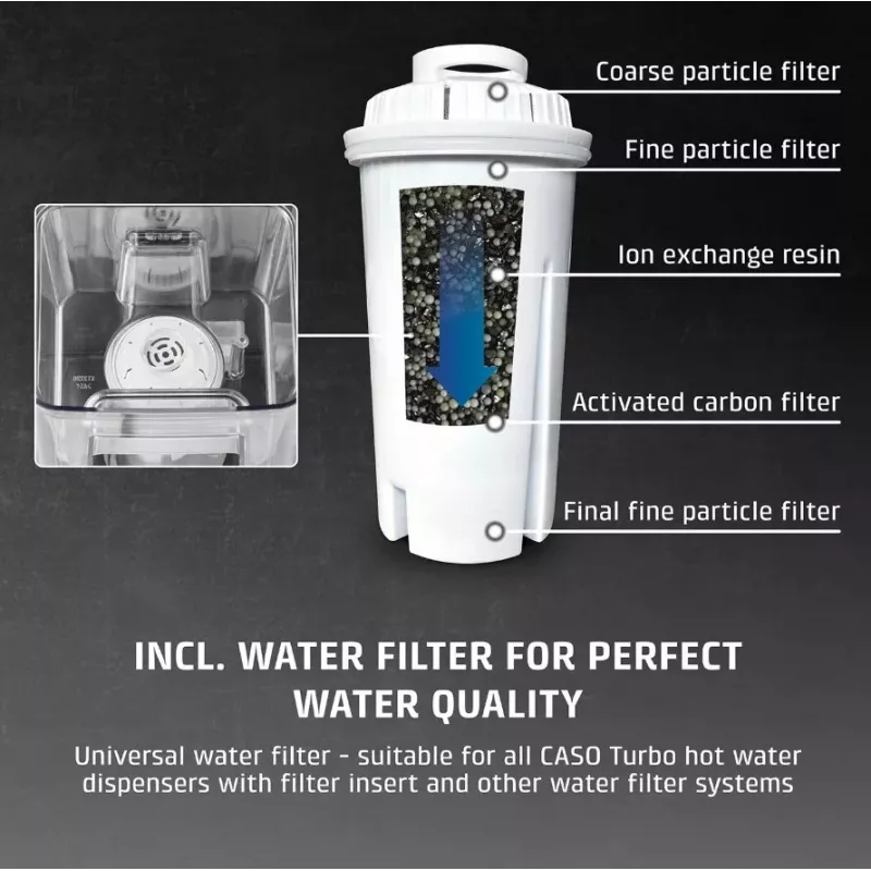 CASO HW 666 Inox Turbo Hot Water Dispenser 2.7L 2600W Stainless Steel/Black