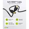 Goobay 80102 HDMI High-Speed Cable with Ethernet, Soft, 1.5 m, Black