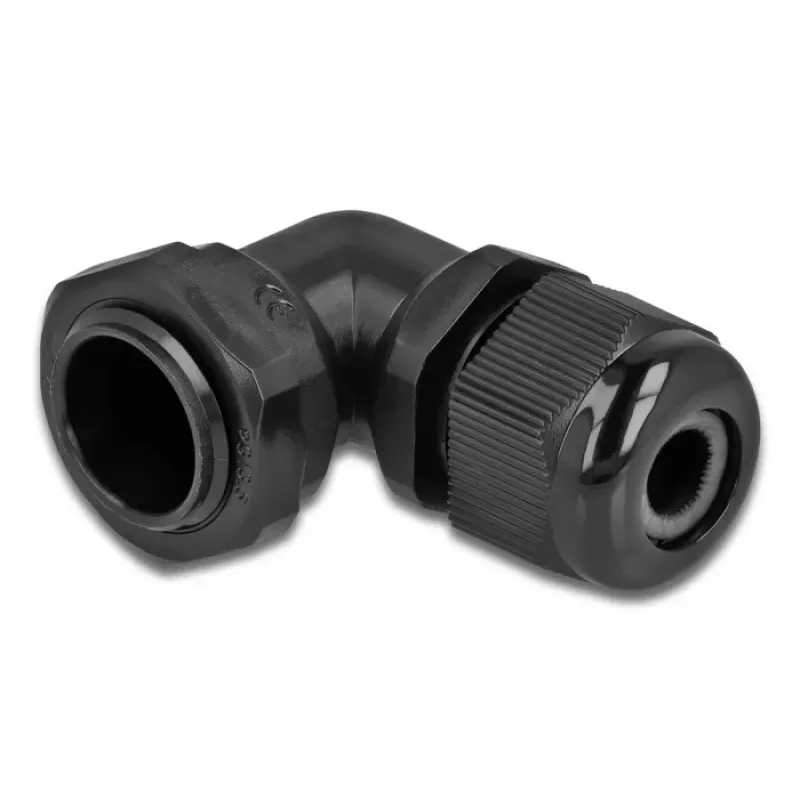 Delock Cable Gland 90° Angled PG13.5 Black