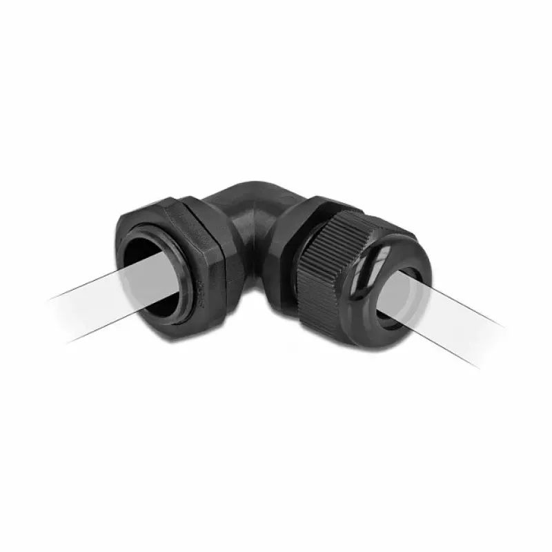 Delock Cable Gland 90° Angled PG13.5 Black