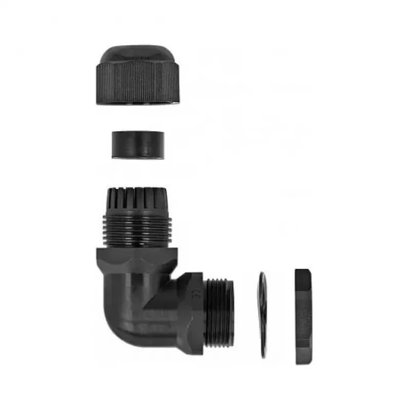 Delock Cable Gland 90° Angled PG13.5 Black