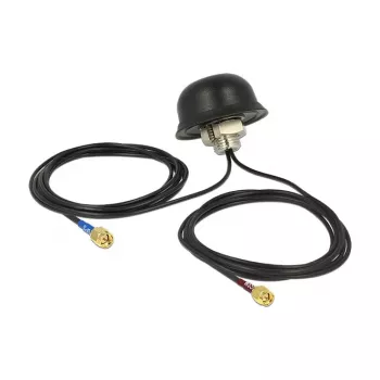 NAVILOCK Multiband GPS GSM UMTS LTE SMA 2-5 dBi Antenna 2x2m RG-174 Omnidirectional Roof Mount Outdoor