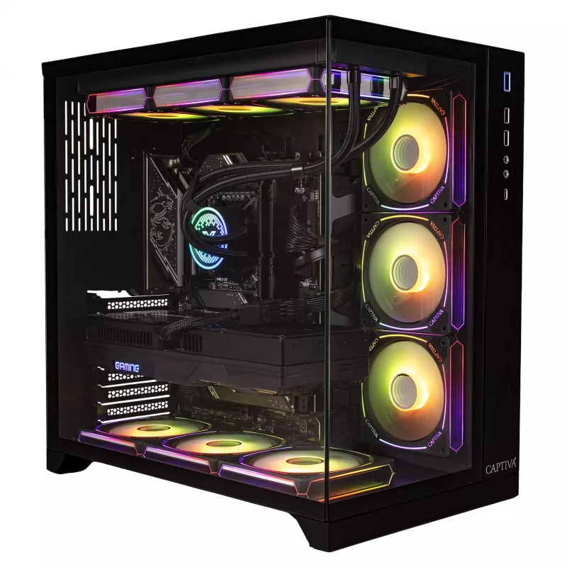 CAPTIVA R89-083 High-End Gaming PC Ryzen 7 9800X3D 32GB DDR5 2TB NVMe SSD RTX 5080 Windows 11