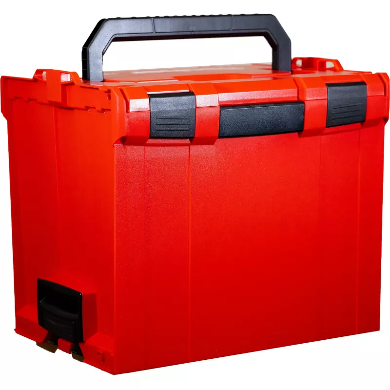 FISCHER L-BOXX FLB 374 Empty Tool Storage Box, Red/Black