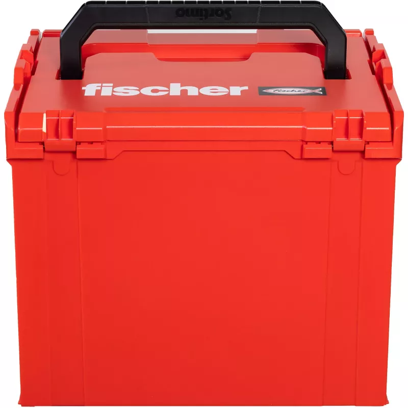 FISCHER L-BOXX FLB 374 Empty Tool Storage Box, Red/Black