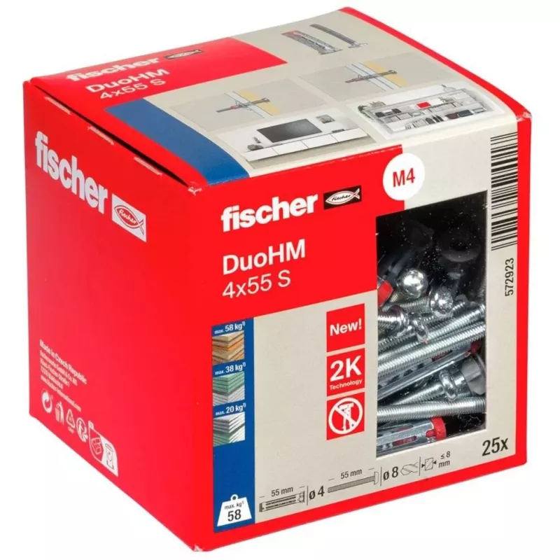 Fischer DuoHM 4x55 S TX Cavity Anchor, 25 pcs