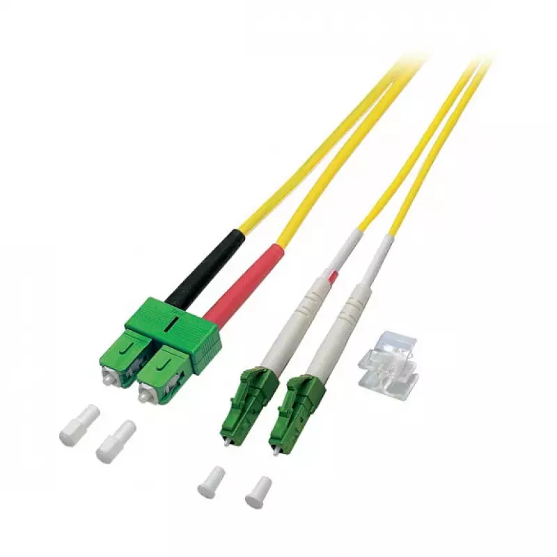 EFB Duplex Patch Cable LC/APC-SC/APC OS2 G652D 10m LSZH 2mm Yellow
