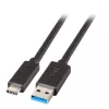 EFB Elektronik USB 3.2 Gen 1 SuperSpeed Cable, Type-A Male to Type-C Male, 3A, 5 Gbit/s, 0.5 m, Black