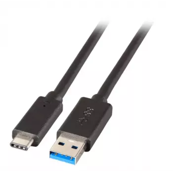 EFB Elektronik USB 3.2 Gen 1 SuperSpeed Cable, Type-A Male to Type-C Male, 3A, 5 Gbit/s, 0.5 m, Black
