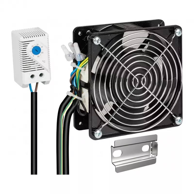EFB Fan Set for Wall Enclosure, Complete, incl. Thermostat and Connection Cables
