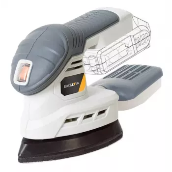 Batavia 18V Cordless Detail Sander (Body Only) - Maxxpack 18V Platform, Delta Sanding Pad, Hook and Loop, Dust Extraction, Soft Grip