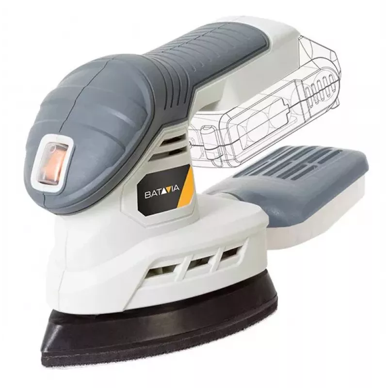 Batavia 18V Cordless Detail Sander (Body Only) - Maxxpack 18V Platform, Delta Sanding Pad, Hook and Loop, Dust Extraction, Soft Grip