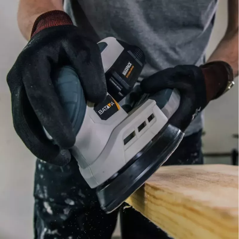 Batavia 18V Cordless Detail Sander (Body Only) - Maxxpack 18V Platform, Delta Sanding Pad, Hook and Loop, Dust Extraction, Soft Grip