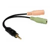 Logilink Audio Jack Adapter, 4-Pin, 3.5 mm Stereo Male to 2x 3.5mm Female, 0.15 m