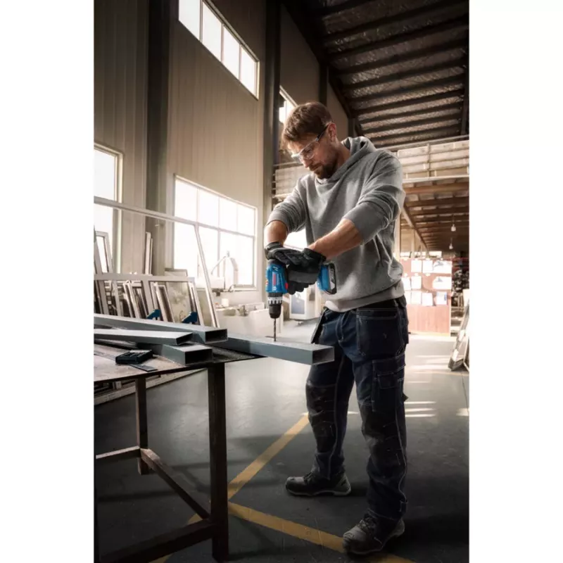 Bosch GSB 18V-25 Professional Cordless Impact Drill/Driver, Single Pack, 18V, Blue/Black, Without Battery